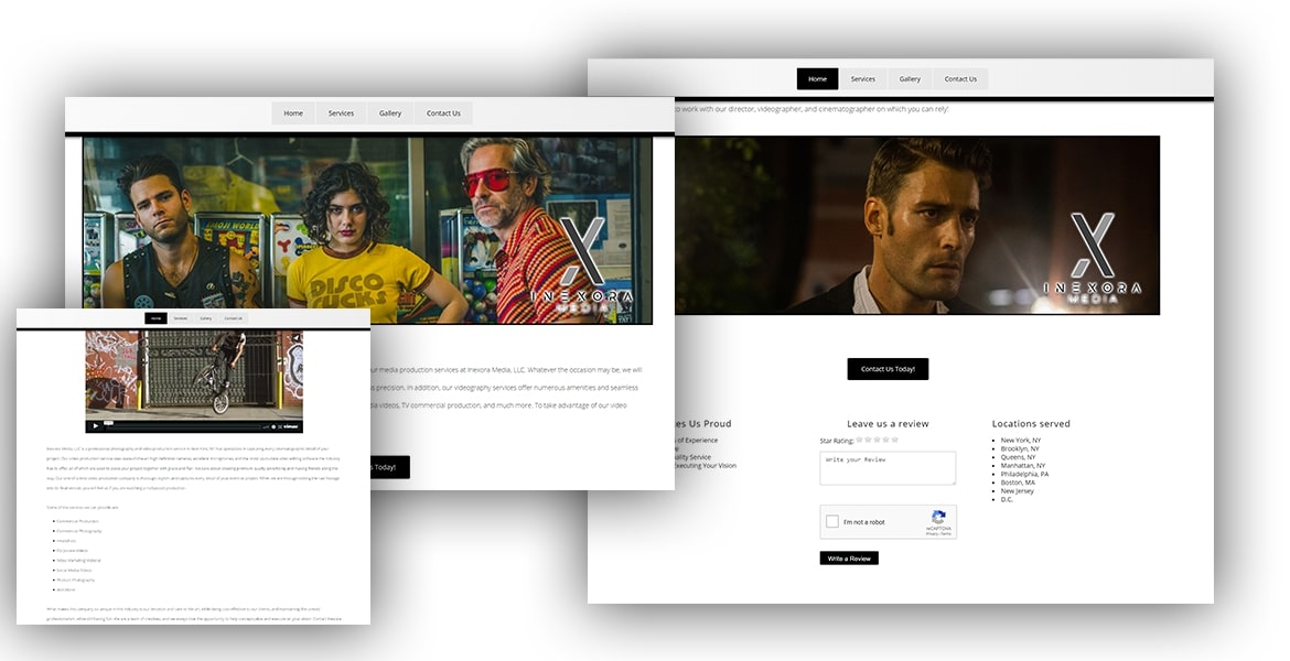 Inexora Media Website BeforeV1