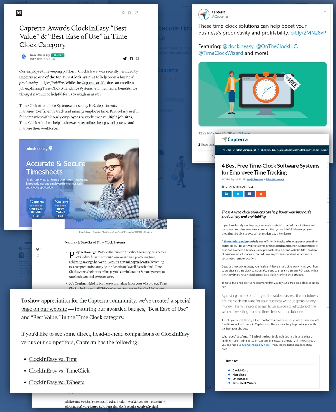 ClockInEasy Content Marketing Capterra Article CampaignDark