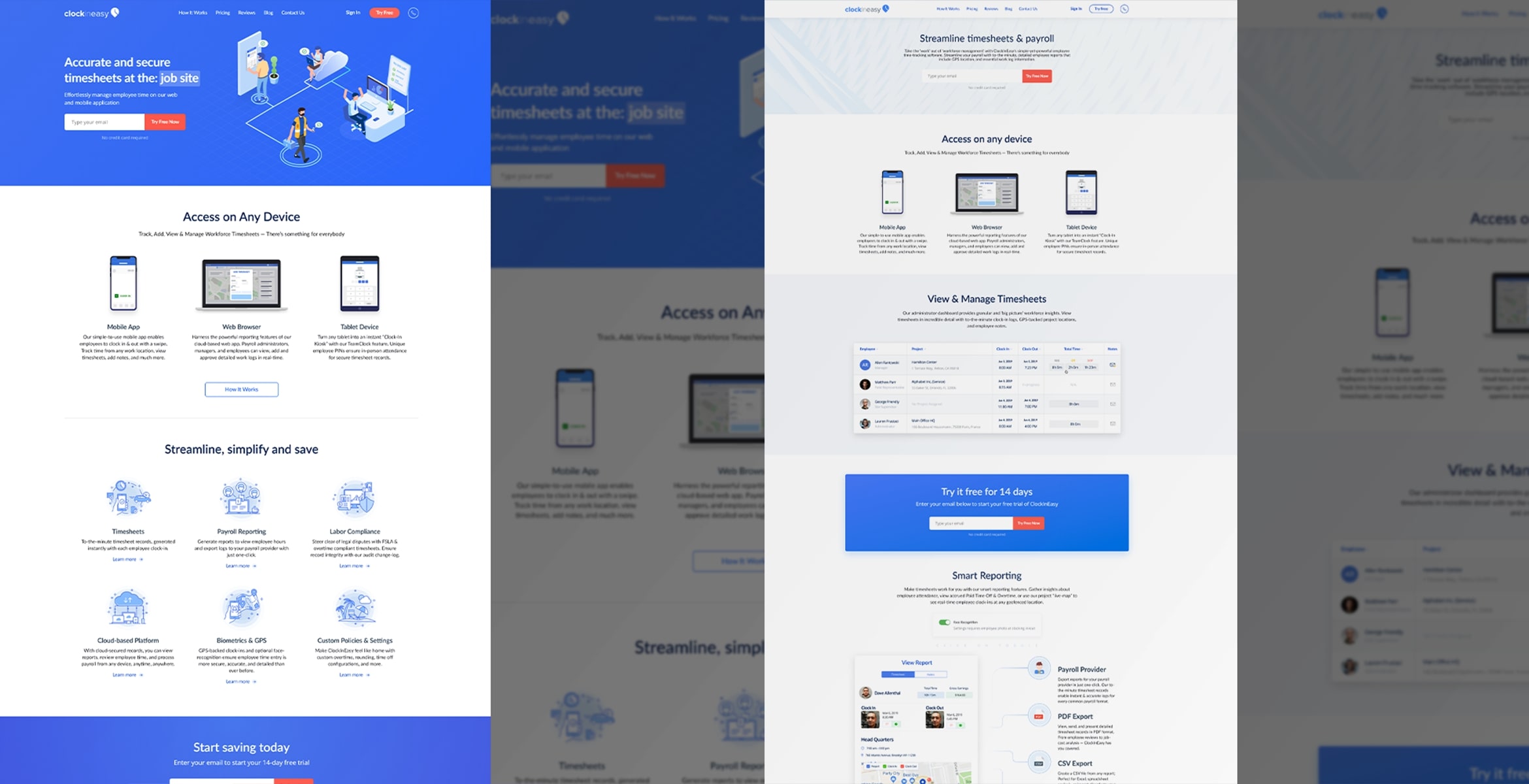 ClockInEasy UX Consulting Services Digital Experience Design Results wideSized