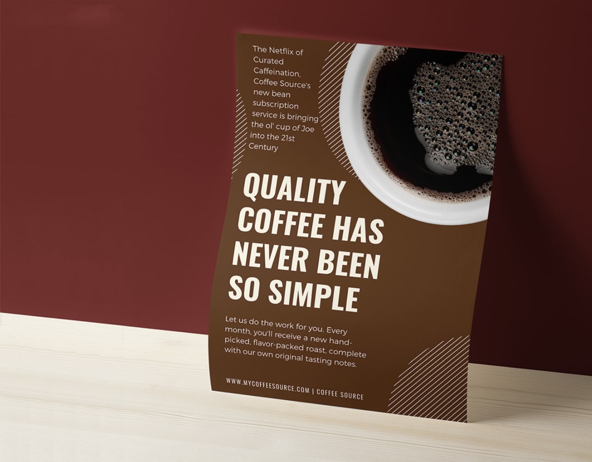 Coffee Source Flyers and OOH Sized