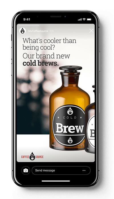 Instagram Promoted Story Coffee Source iPhoneSM min