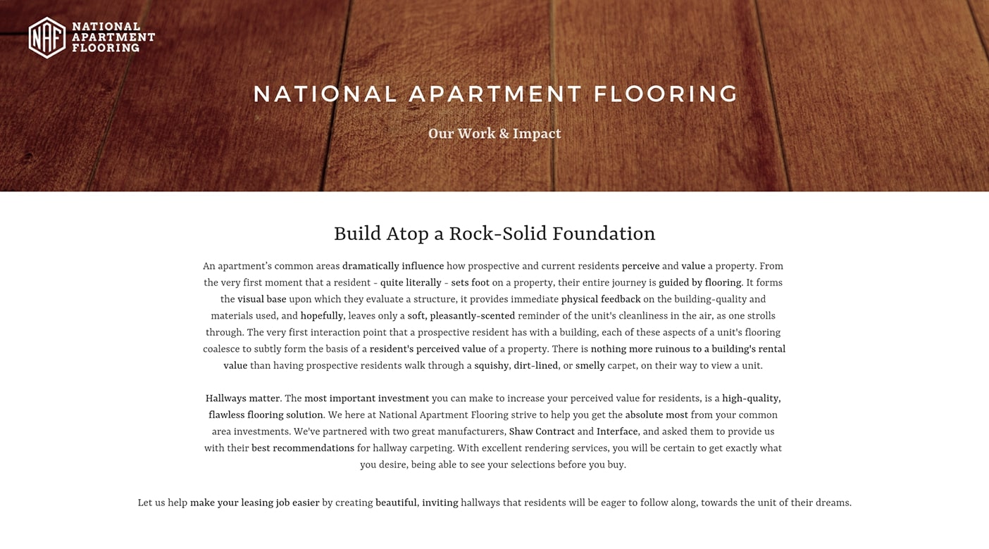National Apartment Flooring Creative Sales Campaign RockSolid sized